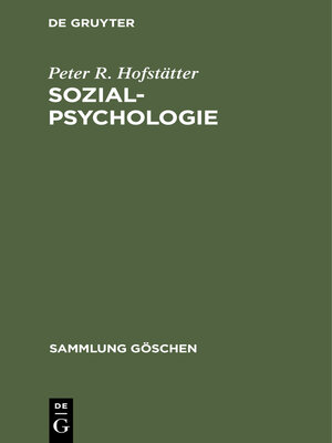 cover image of Sozialpsychologie